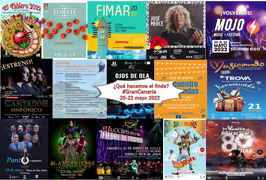 ¿Qué hacemos el finde?; cartelera de eventos en Gran Canaria del 20 al